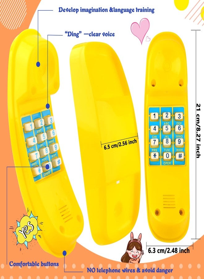 Haconba Swingset Phone Toys Playground Treehouse Phone Pretend Telephone Toy with Numeric Key for Kids Outdoor Playground Treehouse Jungle Gym Accessories (Yellow) - Image 2
